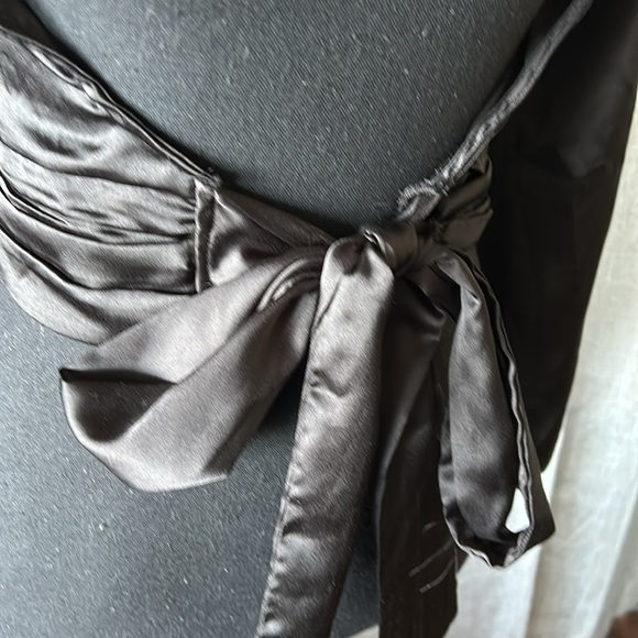 Black Open Back Boohoo Turtleneck Blouse - Picture 3 of 5